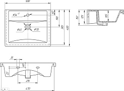 Vigo Тумба с раковиной Geometry 2-500 белая/бетон – фотография-7